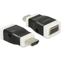DeLOCK 65586, HDMI-A, VGA, Schwarz, Weiß