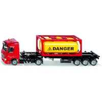 Siku Mercedes-Benz LKW mit Tankcontainer, Liefer-LKW-Modell, 3 Jahr(e), Metall, Kunststoff, Schwarz, Gelb, Rot