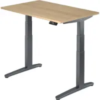 Hjh OFFICE PRO XBHM 12 GG - 120 x 80 Eiche elektrisch höhenverstellbar