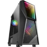 Mars Gaming MC777, PC, Schwarz, ATX, micro ATX, Mini-ITX, Blau, Grün, Rot, 15,8 cm, 31,8 cm