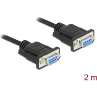 DeLOCK Seriell Kabel RS-232 D-Sub 9 Buchse zu Buchse Nullmodem mit schmalem Steckergehäuse