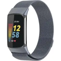 Cover-Discount Fitbit Charge 5 - Milanese Edelstahl Armband grau