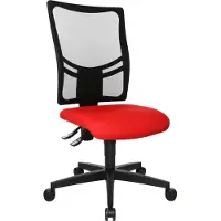 Topstar Bürostuhl Net Point 10, NX200 G21 Stoff rot, Gestell schwarz