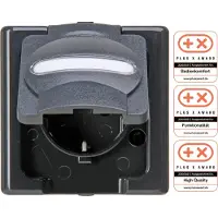 Heinrich Kopp APWG Blue Electric 1033.1500.7 Schutzkontakt-Steckdose anthrazit
