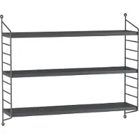 En.casa Modulares Wandregal Strängnäs 4er Set Dunkelgrau