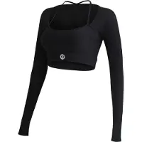 Yeaz Sporttop "Long Top CLUB LEVEL", Kinder, Gr. M, schwarz, Obermaterial: 78% Polyester PES. 22% Elasthan EL., Sweatshirts Sporttop
