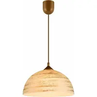 Licht-Erlebnisse Hängelampe E27 Ø 30 cm in Gold Glas Schirm Retro Küchenlampe Pendelleuchte