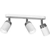 Licht-Erlebnisse Deckenstrahler Weiß Chrom 3-flammig GU10 Metall Modern verstellbar Spot Lampe Decke Wohnzimmer
