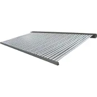 Mendler Elektrische Kassettenmarkise H122, Markise Vollkassette 4x3m Polyester Grau/Weiß, Rahmen grau