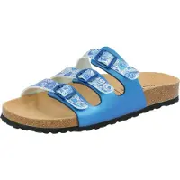 Lico Bioline Pantolette Flower blau Gr. 42