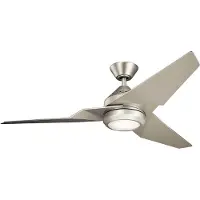 Elstead Lighting Jade Deckenventilator mit Beleuchtung-Nickel gebürstet