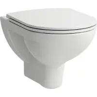 Laufen PRO Wand-WC, Tiefspüler, spülrandlos, 530x360mm, offene Befestigung, H820960A000001, Farbe: Weiß mit LCC Active