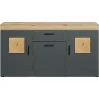 Ebuy24 Tyler WO:Ko.+Fr.Blende Evoke Oak Nachbildung,Fr.Anthrazit Melamin,Abs.Applikation,Sideboard