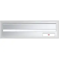 Renz Frontplatte kombinierbar, eckig, 300 x 110 mm, Aluminium silber eloxiert