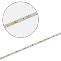 ISOLED LED CRI919/940 MiniAMP Flexband Streifen, 12V, 10W, IP20, weißdyn., 500cm, Kabel beids. + maleAMP, 126 LED/m