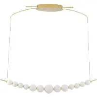 Nova Luce PERLA LED Pendelleuchte Gold 28W Warmweiss 109x13,5x120cm dimmbar 9695205