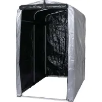 MCW Fahrradgarage MCW-N61, Foliengarage Aufbewahrungsgarage Garagenzelt, Alu UV-Schutz wasserfest, 201x121x201cm silber