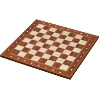 Philos Schachbrett Holz 55 mm Feld mit Randbeschreibung - Luxus Brettspiel