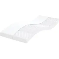 vidaXL Schaumstoffmatratze Weiß 80x220 cm 7-Zonen Härtegrad 20 ILD