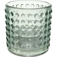 Homea Windlicht Glas feines Reliefmuster, Teelichthalter