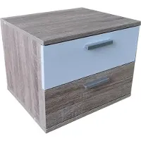 HTI Nachtschrank Sonoma Weiß Nina