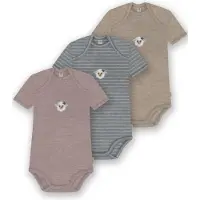 Normani 3er Set Baby Merino Body Kurzarm „Tauranga" - 9299