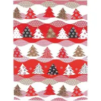 Kracht 3er Pack Halbleinen Küchentuch Winterwald