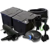 SunSun Filter Set 60000l Teich 24W UVC,40W Pumpe Schlauch Skimmer Springbrunnen