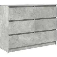 vidaXL Sideboard Betongrau 100x35x76 cm Holzwerkstoff