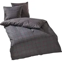 TRAUMSCHLAF Feinflanell Bettwäsche Oslo Loftrot 240x220 cm + 2x 80x80 cm