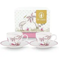 Pip studio Espressotasse & Untertasse Jolie Dots Gold Pink 120 ml (Set von 2)
