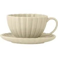 Bloomingville Latina Tassen und Untertassen Natur 6er Set
