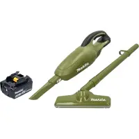 Makita DCL 180 MO Akku Staubsauger 18 V 0,65 l Olive Outdoor Adventure Serie + 1x Akku 4,0 Ah - ohne Ladegerät