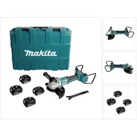 Makita DGA 900 M4KX2 Akku Winkelschleifer 36V ( 2x18V ) 230mm Brushless + 4x Akku 4,0Ah + Ezynut + Koffer - ohne Ladegerät