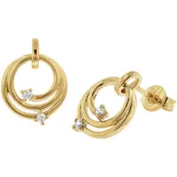 GLIZZ GL8150 Damen-Ohrringe Gold 333/8K Zirkonia Ohrstecker