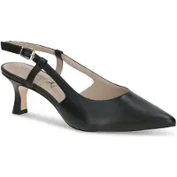Caprice Damen Slingpumps Leder Pumps Slingback spitze Form 9-29601-44, Größe:37.5 EU, Farbe:Schwarz