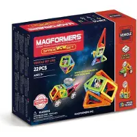 Magformers Space-Set 22T + Räder + Antennen
