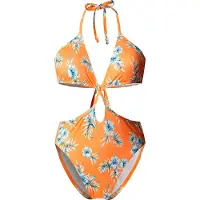 Pepe Jeans für Damen. PLB10561 Leichter Badeanzug aus gelbem Stretch-Stoff von Hibscus (M), Strandbekleidung, Polyester