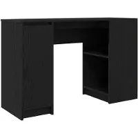 vidaXL Schreibtisch Schwarz Eichen-Optik 120x42x76 cm Holzwerkstoff