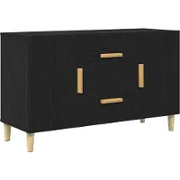 vidaXL Sideboard Schwarz Eichen-Optik 100x36x60 cm Holzwerkstoff