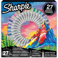 Sharpie - Permanent marker - Limited Edition Colouring promo pack 16 Fine + 11 Ultra Fine (2205231)