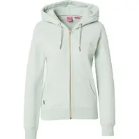 Superdry für Damen. W2012358A Kapuzensweatshirt mit Reißverschluss und Logo Essential grün (M), Lässig, Baumwolle