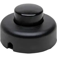 Kopp 191805006 Fußtretschalter, 1-polig, Ausschalter mit Zugentlastung, 250V~, 2A, Farbe: schwarz - 5 Stück