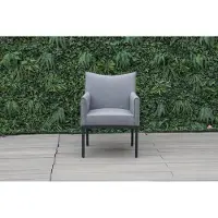 CLEMENTO Lyon Dining Sessel vier fuß Aluminium/Sunbrella