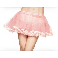 Leg avenue Petticoat kurz mit pinkem Satinsaum