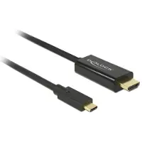 DeLOCK 85290, 1 m, USB Typ-C, HDMI, Männlich, Männlich, Gold