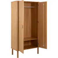 Ebuy24 Langley Kleiderschrank 2 Türen 1 Regal Natur.