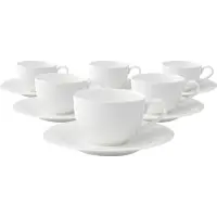 Villeroy & Boch New Cottage Basic Kaffeetassen mit Untertassen