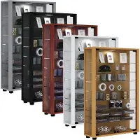 Hioshop Sammel Stand Vitrine Holz Glas Lumo Mini