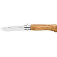 Opinel Klappmesser Inox No. 8 RVS Olivenholz Virobloc